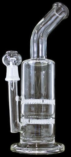 12" Double Honeycomb Perk Curve 19mm Oil Rig Water Pipe