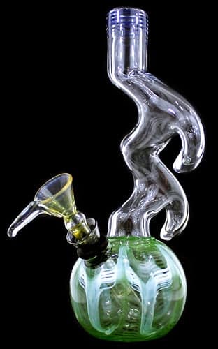 8" Double Horn Zong Raked US Made Water Pipe