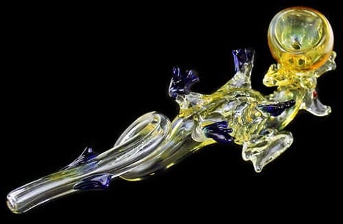 6" Animal Glass Pipe - Dragon Bowl In Mouth