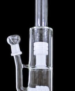 14" Dual Barrel Perk Stemless Straight Water Pipe