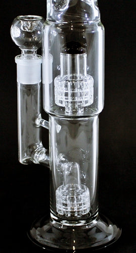 13.5" Color Rim Dual Tire Perk Stemless Water Pipe