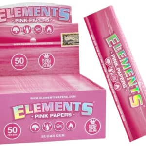 Elements Rolling Paper - King Size - Pink Papers