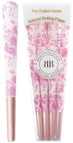 Beautiful Burns 8pk Pre-Rolled 98mm Designer Cones - La Vie En Rose