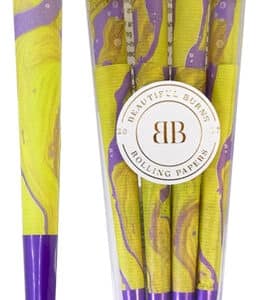 Beautiful Burns 8pk Pre-Rolled 98mm Designer Cones - Mardi Gras