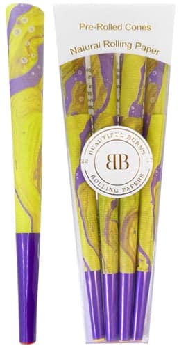 Beautiful Burns 8pk Pre-Rolled 98mm Designer Cones - Mardi Gras