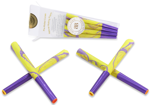 Beautiful Burns 8pk Pre-Rolled 98mm Designer Cones - Mardi Gras