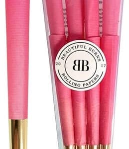 Beautiful Burns 8pk Pre-Rolled 98mm Designer Cones - Power Pink