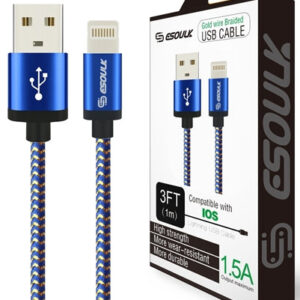 5ct Esoulk 10FT USB Charging Data Sync Cable - IOS Lightning Cable