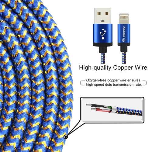 5ct Esoulk 10FT USB Charging Data Sync Cable - IOS Lightning Cable