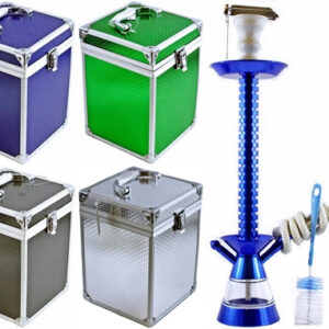 24" Espresso Tall 1 Hose Hookah With Case