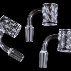 Quartz Etched Designer Flat Top Banger Nail - 14m