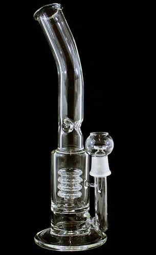 12" Oil Dome Etched Tire Perk Bubbler