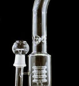 12" Oil Dome Etched Tire Perk Bubbler