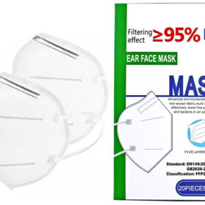 FFP2 (KN95) (N95) Ear Face Mask 95 Percent Filtering Effect 20pk