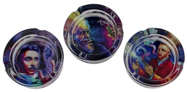 Fashion Glass Ashtray - High Science 6pk