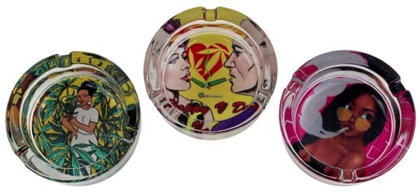 Fashion Glass Ashtray - Ladies 6pk