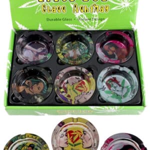 Fashion Glass Ashtray - Ladies 6pk