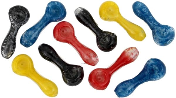 10ct 3" Frit Color Art Spoon Hand Pipe - Image 3