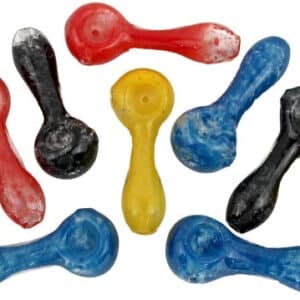 10ct 3" Frit Color Art Spoon Hand Pipe
