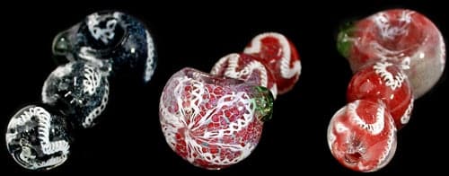 4ct 4" Frit Color Roped Bubble Spoon Hand Pipe - Image 4