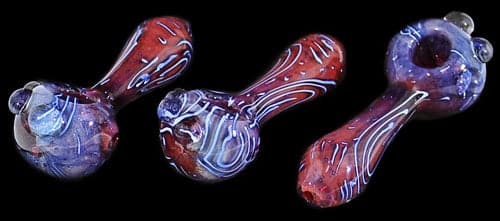 4ct 5" Frit Color Spiral Art Marble Hand Pipe - Image 4