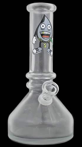 8" Frosted Soft Glass Decal Water Pipe