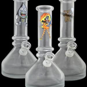 8" Frosted Soft Glass Decal Water Pipe