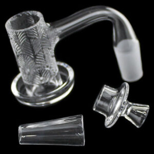 Fully Welded Etched Faceted Banger with Cone and Carb Cap