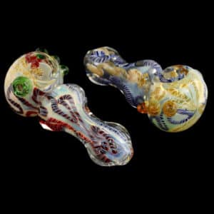 4ct 4" Fuming Roped Marble Bubble Spoon