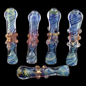 10ct 3" Fuming Strip Marble Grip Chillum