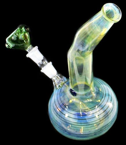 12" Twisted Glass Fuming Bubble Lazy Water Pipe