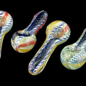 10ct 3" Fuming Rope Dichroic Spoon Hand Pipe