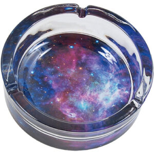 Galaxy Design - Large Glass Ashtray - 2pk