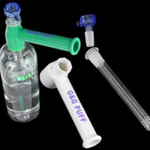 GG Puff Glass On Glass Portable Travel Water Pipe Bottle Converter