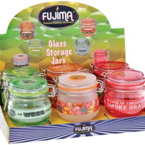 150ml Glass Storage Jar with Clasp 6pk