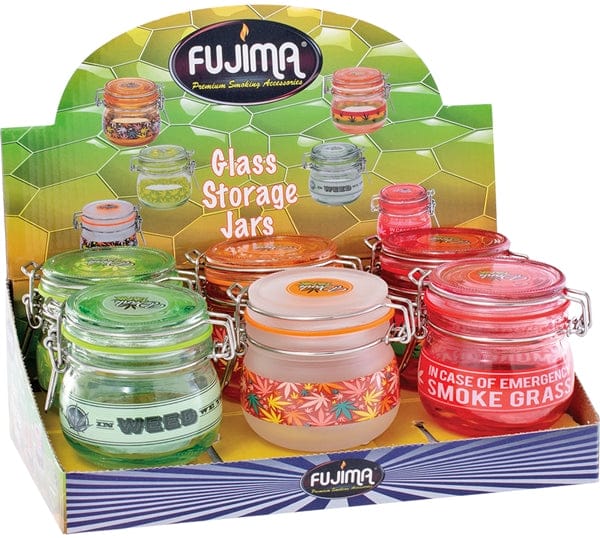 150ml Glass Storage Jar with Clasp 6pk
