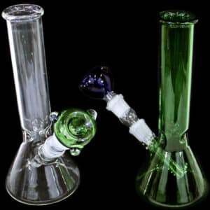 9" Glass On Glass Beaker Assortment