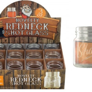 Novelty Redneck Shot Glass 12pk Countertop Display