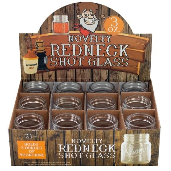 Novelty Redneck Shot Glass 12pk Countertop Display - Image 5