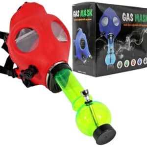 Gas Mask Acrylic Water Pipe - Red