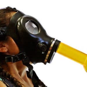 Gas Mask Acrylic Water Pipe With Box - Black