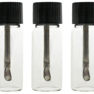 10ct Glass Bottle Metal Spoon Snuff Bullet