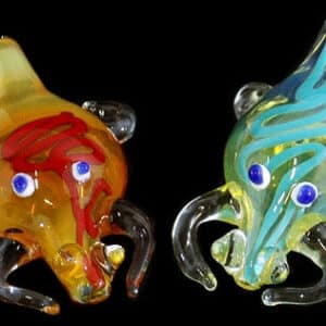 2ct 5" Glass Critter Animal Pipe