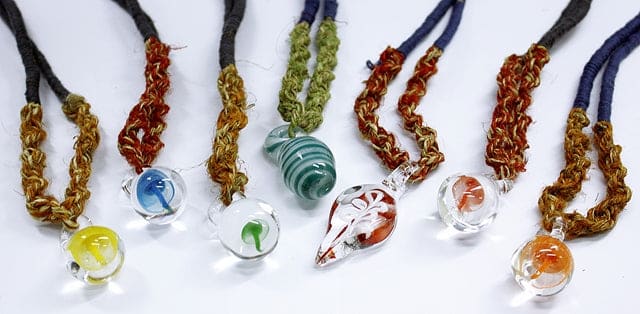 10ct Glass Peanut Hemp Necklace Assortment