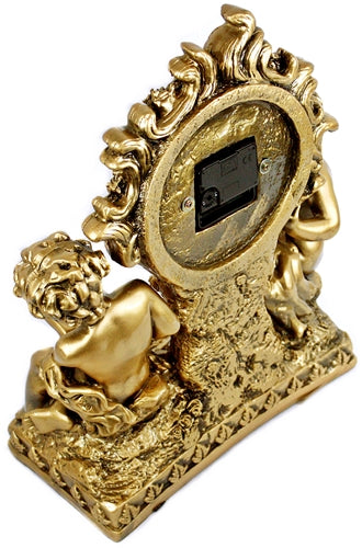 Gold Clock - Two Boys Reading Books