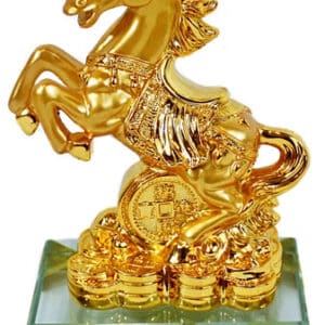 6" Gold Horse Statue