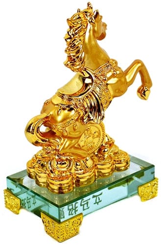 6" Gold Horse Statue