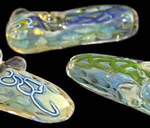 4ct 4" Cursive Art Fuming Goolie Hand Pipe