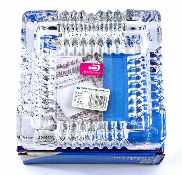 6ct 6" Green Apple Deli Glassware Ashtray