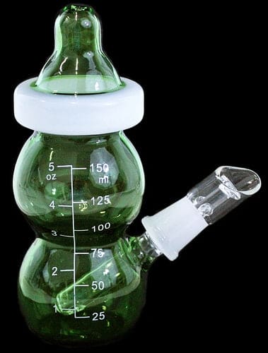 6" Baby Bottle 14mm Oil Rig - Green